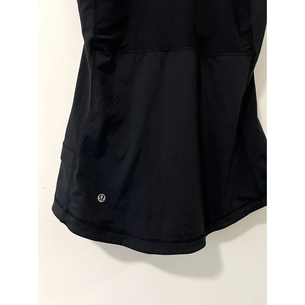Lululemon Black Sleeveless Wrap Front Tank Top Womens Size 8 Athleisure Workout